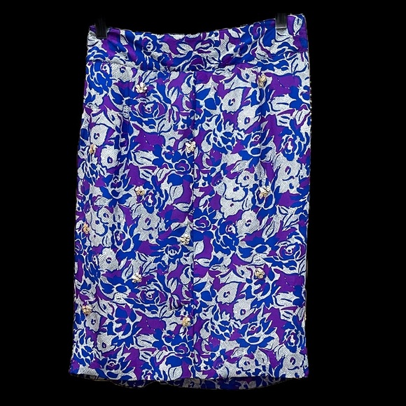 NWT Anthropologie Fei Scattered Sequins Floral Silk Skirt. Size 4 - Picture 2 of 9